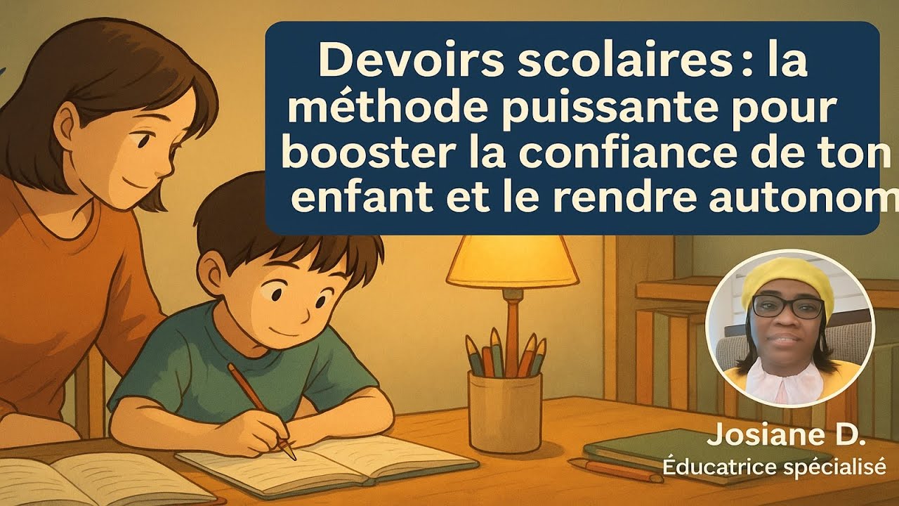 Devoirs scolaires:  la méthode puissante pour booster la confiance et l'autonomie de ton enfant.