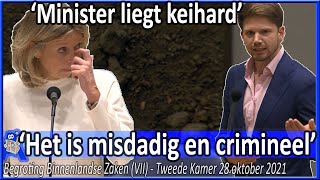 Gideon van Meijeren 'Minister liegt keihard. Misdadig en crimineel' v Kajsa Ollongren 'Zoveel onzin'