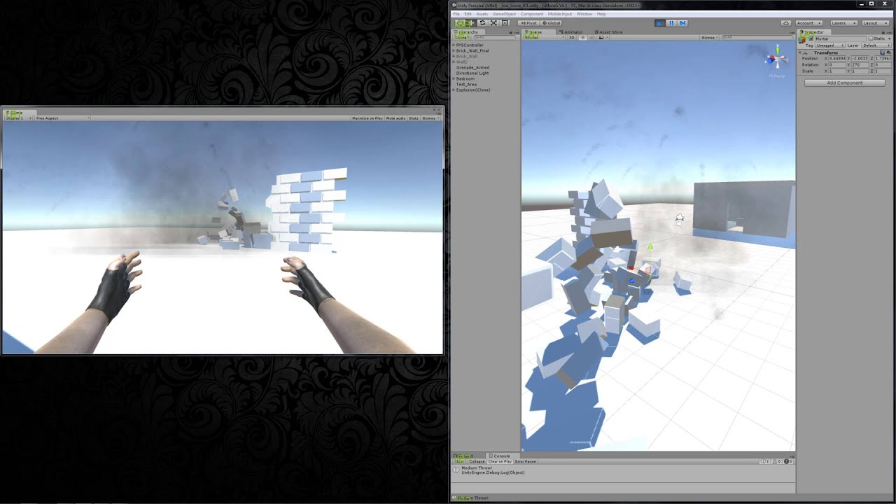 Unity 5 Destructible Environment - Test 2 - YouTube