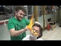 ASMR TURKISH BARBER MASSAGE + CRACKING AND FULL MASSAGE + SKIN CARE + BEARD SHAVE RAZOR+ERKEK BAKIMI