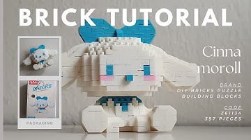 How to Build Sitting Cinnamoroll | DIY Bricks Puzzle Building Blocks Tutorial Z61134 zhiduopin