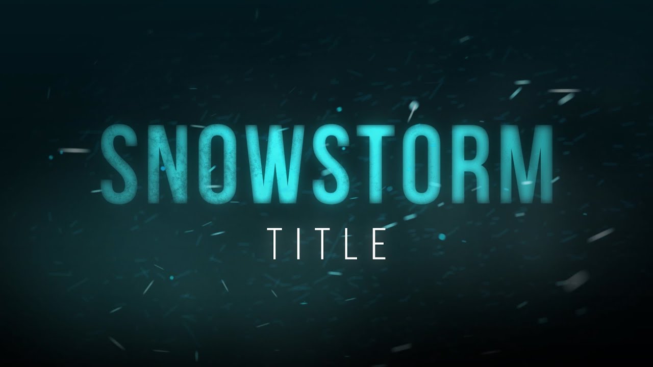 Snow Storm Text Intro for Premiere Pro - YouTube