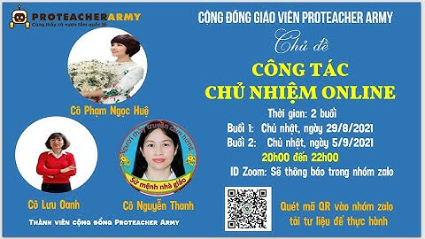 TẬP HUẤN CÔNG TÁC CHỦ NHIỆM ONLINE