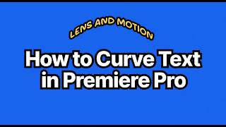 Premiere Pro Curved Text Effect in 2 Minutes (Easy Tutorial)