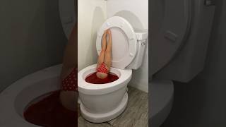 I Fell Into The Giant Toilet And Did A Trick Handstand In Red Pool
