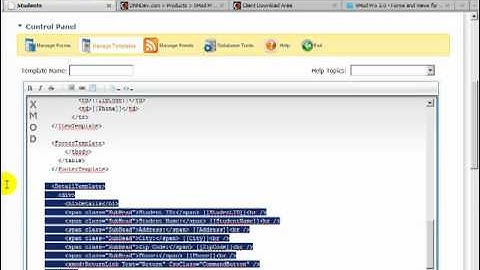 DotNetNuke Tutorial - XMod Pro - How to create database listings and forms part 2 of 3 - Video #235