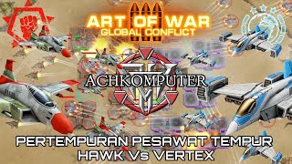 Tes unit | Pertempuran Pesawat tempur Hawk vs Vertex | Art of war 3 screenshot 2