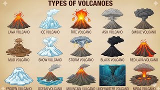15 Types of Volcanoes Explained | Lava, Ice, Ash, Underwater & Mega Volcano Facts 🌋