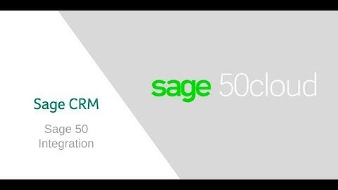 Sage 50 Cloud CRM