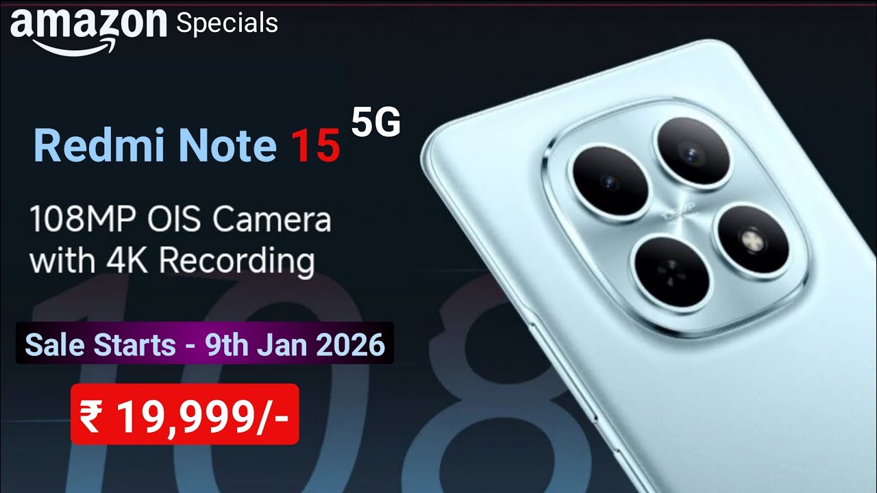 Redmi Note 15 5G Launched In India & First Look⚡108MP OiS, 5520mAh, Features !