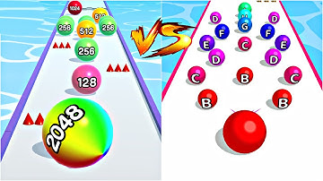 MAX LEVELS BallRun2048 VS A-Z Run💥: All Levels Gameplay Walkthrough Android ,iOS BIG UPDATE