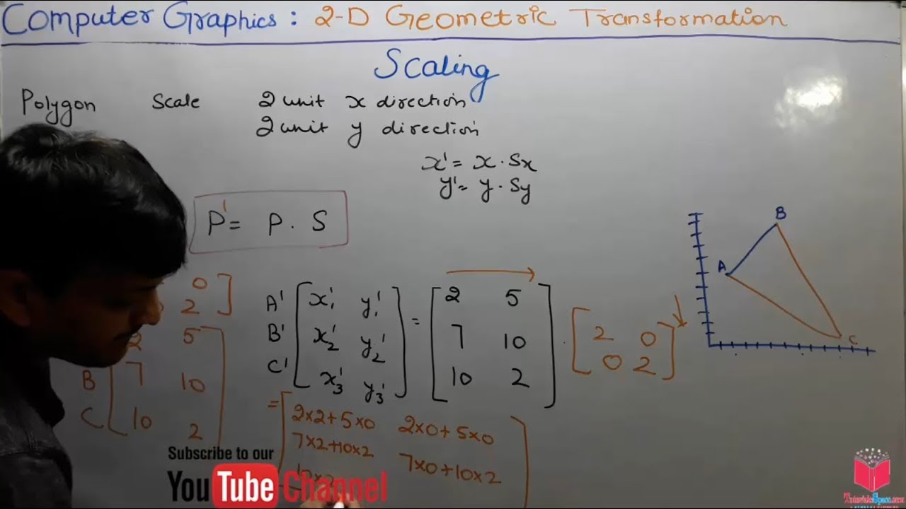 41- Scaling In 2 Dimensional Transformation In Computer Graphics In Hindi | Scaling Transformation