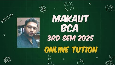 MAKAUT BCA 3RD SEM 2025 ONLINE TUITION | EASY NOTES | CALL @9875642353
