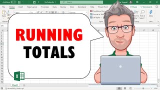 how to calculate running totals in excel