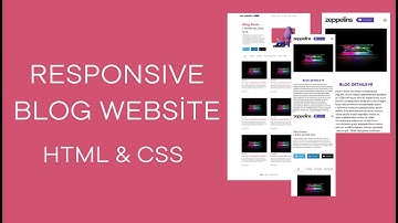 HTML & CSS İle Responsive Blog Website | Tasarım