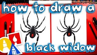 how to draw a black widow spider