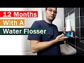 12 months with a water flosser (The Cordless Morpilot Water Flosser from Amazon)