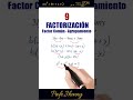 ✨Factorización: Lo mínimo a saber✨#factorización #factorization8thclass