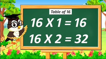 16 x 1=16 Multiplication | Table of Sixteen | Tables Song Multiplication Time of tables | MathsTable