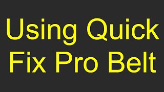 Using Quick Fix Pro Belt screenshot 5