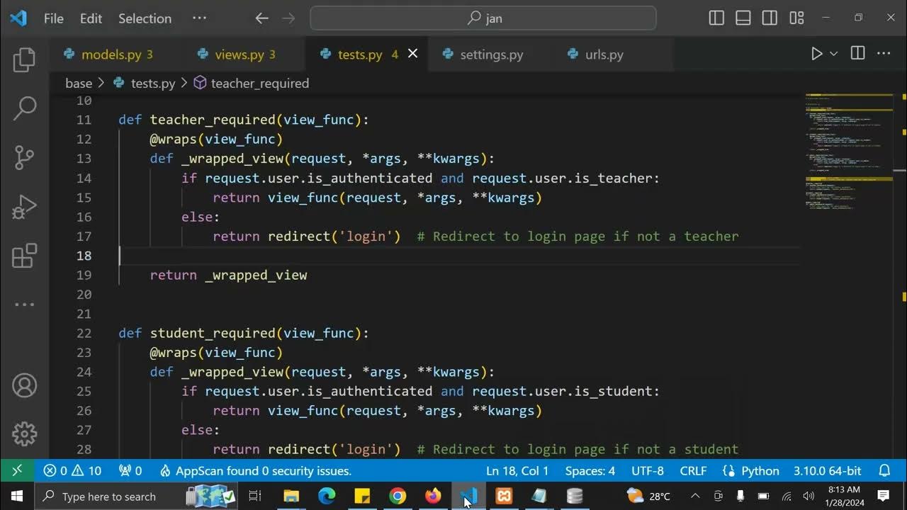 Django Decorators to prevent Broken Access control Vulnerability - YouTube
