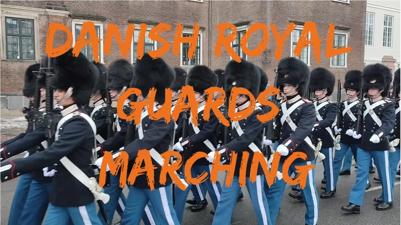 Danish Royal Guards March with Musical Bands in Copenhagen 4K #danish # ...