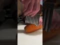 The process of cutting carrots using a special knife neatly #youtubeshorts #trending