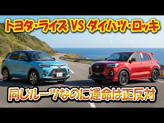 （送料無料）LEHRMEISTER ロッキー　ライズ　アクア　ヤリス等に！ トヨタ・ライズ vs ダイハツ・ロッキー「同じルーツなのに運命は正反対