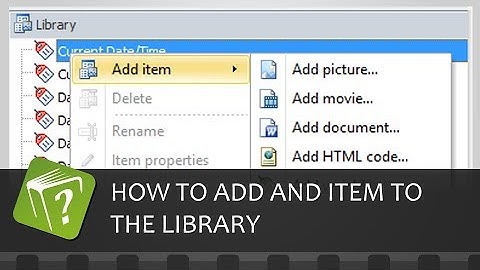 How to add an item to the library (Step-by-step guide)