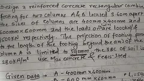 Design of rectangular combined footing part - II