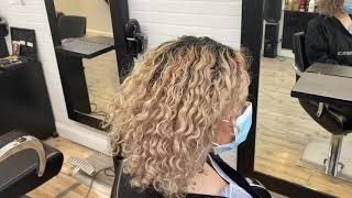 Gray highlights ... Awesome hair color transformation Aria Hair Salon NEW YORK