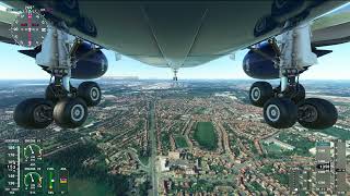 Landing at Heathrow airport with the boeing 787-10