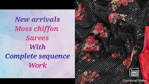 #sarees #partywearsarees #trendingfashion moss chiffon sarees with complete sequence work