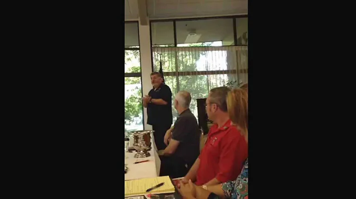 Scott Colvin giving his commercial for First Solut...