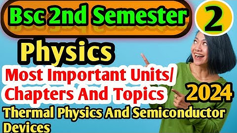 B.Sc 2nd Semester Physics Most Important Units|Chapters And Topics #bsc2ndsemester #bsc #physics