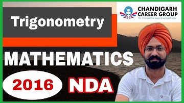 Trigonometry 2016 (1&2) NDA mathematics previous year questions by Sandeep Brar