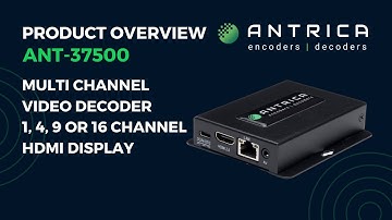 ANT-37500 Multi Channel Video decoder #Spotbox" display device for Live & Recorded camera streams