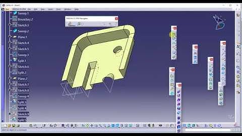 How to make bracket in catia | surafce modelling | tutorial