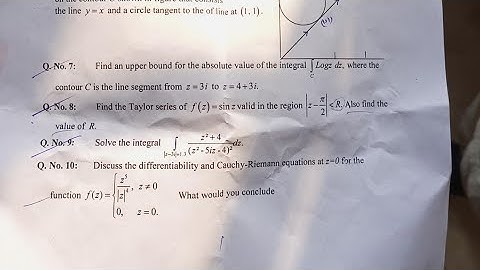 Today GCUF Main campus final Complex analysis paper