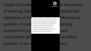 Supply chain management #shortsvideo
