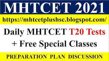 HSC 2021 & MHTCET 2021 Preparation Plan| Free Daily T20 Mock Tests Series| Free Special Live Classes