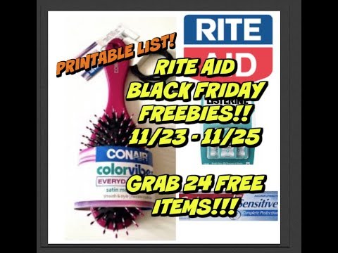 RITE AID 2017 | 24 BLACK FRIDAY FREEBIES!!! | PRINTABLE SHOPPING LIST!
