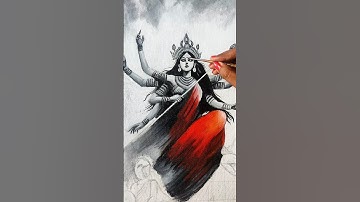 Maa Durga Painting with Acrylic ❤️ #shorts #durgapuja #durga #drawing #kolkata #navaratri