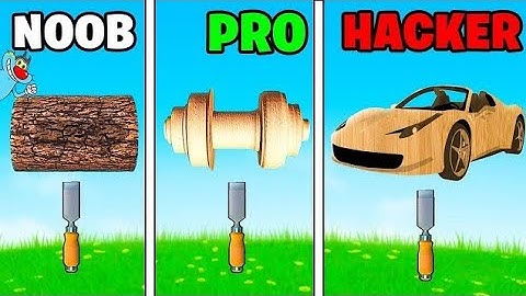 NOOB vs PRO vs HACKER | Wood Turning 3D | With Oggy And