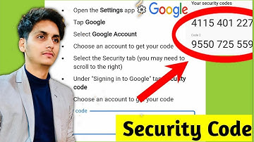 How to Get Google Account Securtiy Code | Google Security Verification Code