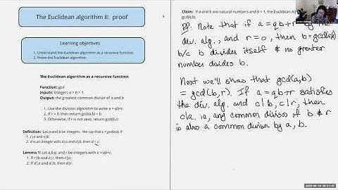 Proof of the Euclidean algorithm