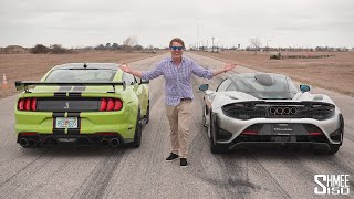 McLaren 765LT vs Shelby GT500! | DRAG RACE