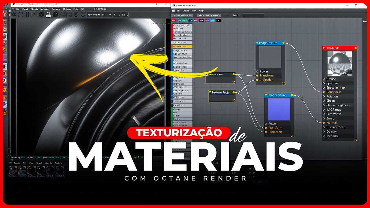 Como Texturizar um Material no Octane Render - Tutorial Cinema 4D - YouTube