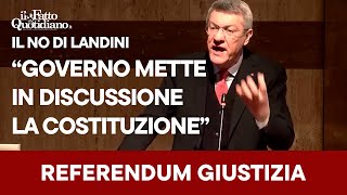 Referendum Giustizia, Il No Di Landini Governo Vuole Mettere In Discussione La Cosuzione