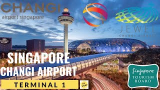 Singapore Changi Airport Terminal 1 ✈ & JEWEL | Walk Around (Mar 2023)